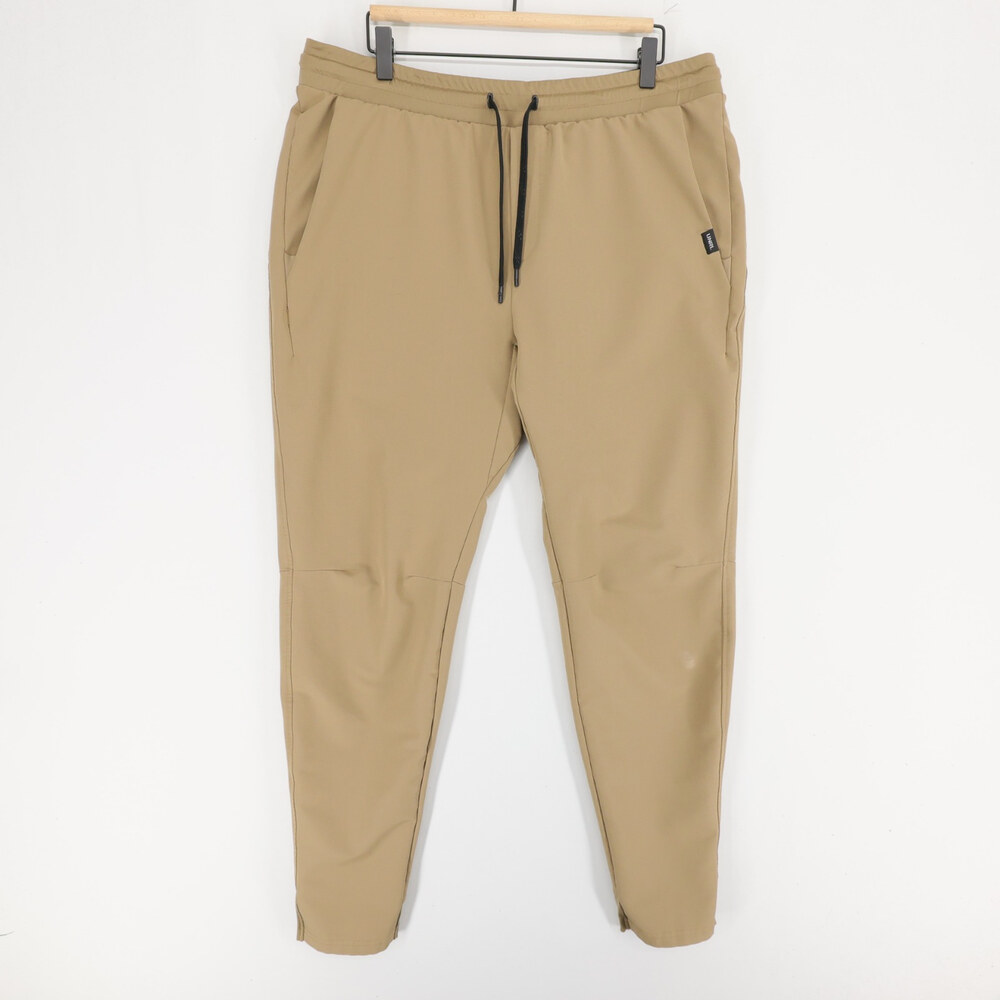 UNRL Apex Pants Mens XL Beige Performance Joggers Stretch Athletic